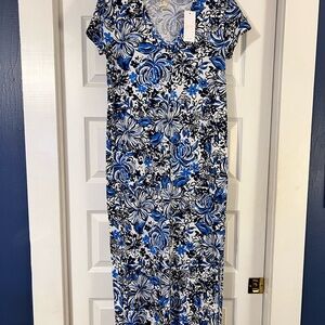 NWT Lilly Pulitzer Low Tide Navy Pandarama Etta Maxi